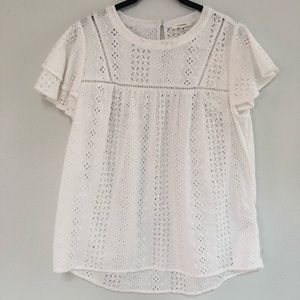 Flutter Pleione Sleeve Eyelet Top SP